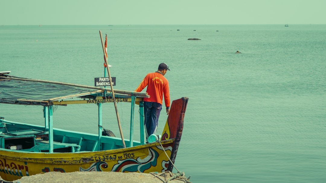 fisherman telling story by sea