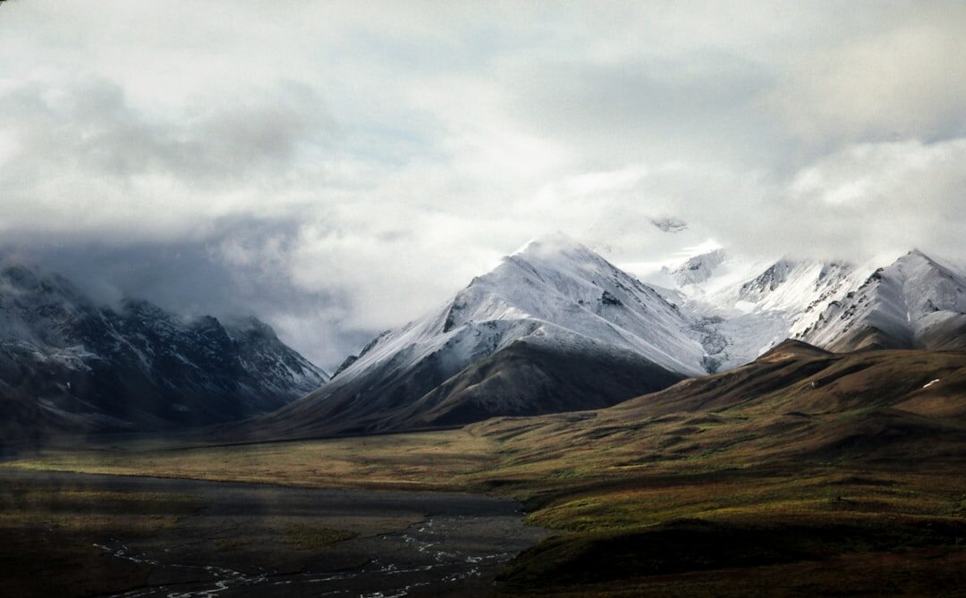 Remote Chilean mountain landscape with rolling hills and dramatic sky