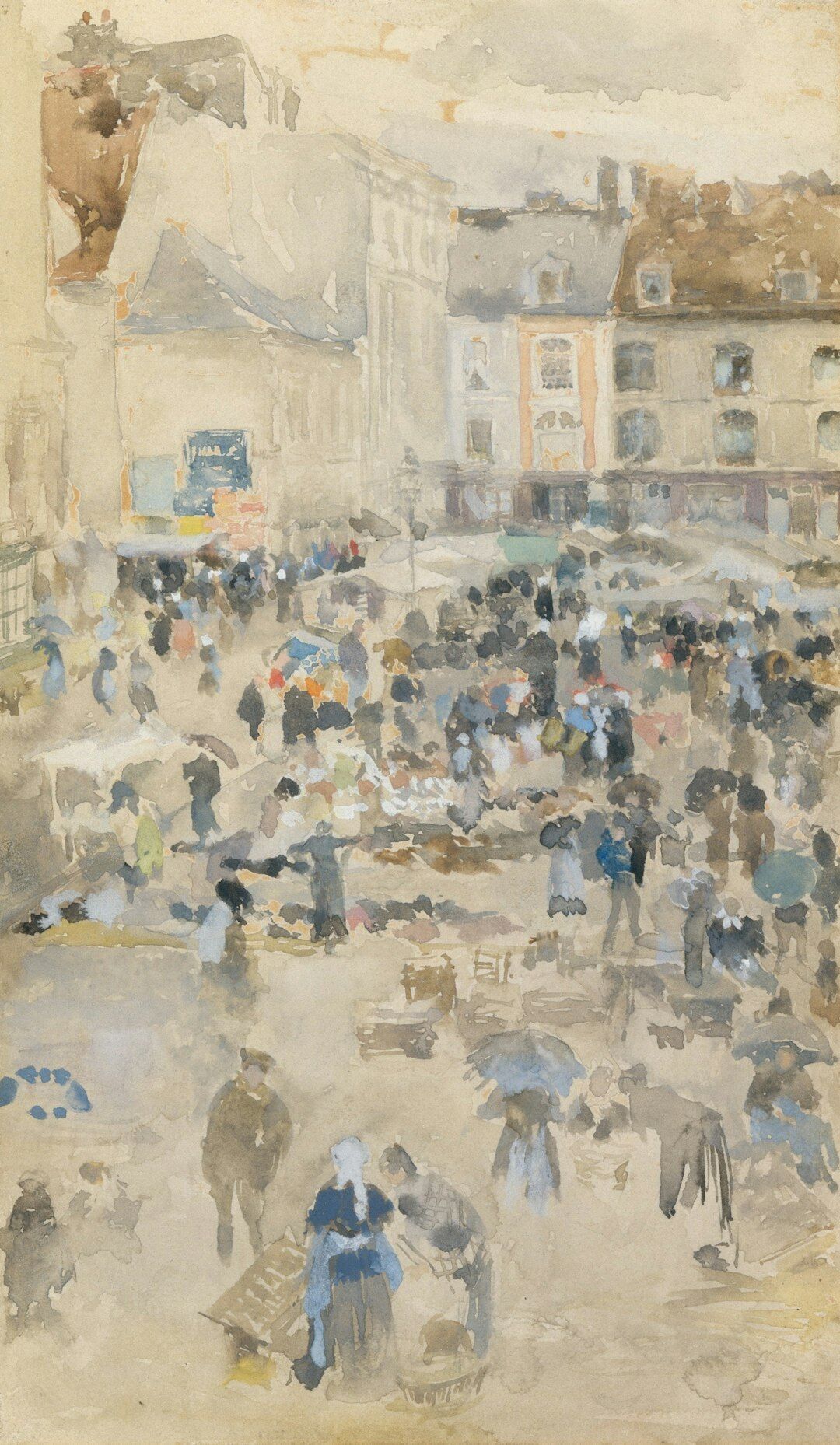 Chilean vendors and shoppers at an outdoor neighborhood market